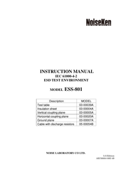 NoiseKen ESS-801 Instruction Manual