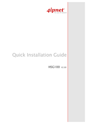 4IPNET HSG100 Quick Installation Manual