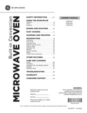 GE CWB7030 Owner's Manual