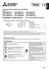 Mitsubishi Electric Lgh-35Rvx-E Manuals | Manualslib