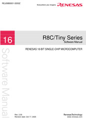 Renesas R8C/Tiny Series Software Manual