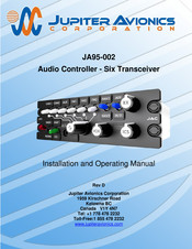 Jupiter Avionics JA95-002 Installation And Operating Manual