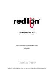 red lion VT-IPM2M Series Installation And Maintenance Manual