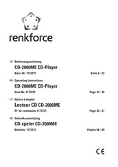 Renkforce CD-2000ME Operating Instructions Manual