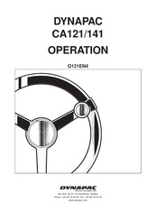 Dynapac CA121 Operation Manual