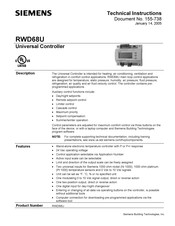 Siemens RWD68U Technical Instructions