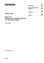 Siemens SIMATIC WinCC V11 System Manual