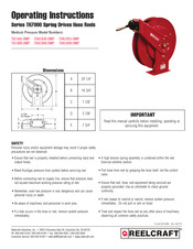 Reelcraft Industries THA7600 OMP Operating Instructions Manual