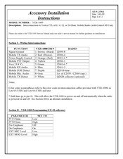 Vertex VXR-1000 Accessory Installation Manual