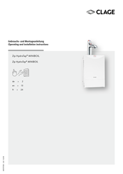clage Zip HydroTap MINIBOIL Operating And Installation Instructions