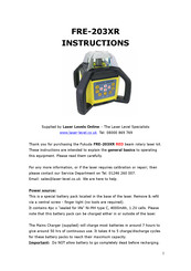 Fukuda FRE-203XG Instructions Manual