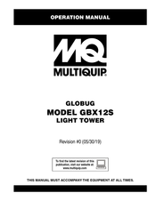 MQ Multiquip GLOBUG GBX12S Operation Manual