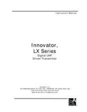 Axcera LU2000ATD Instruction Manual