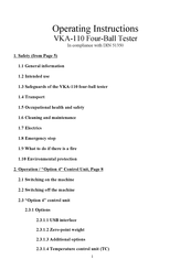 HANSA Press VKA-110 Operating Instructions Manual