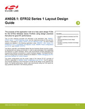 Silicon Laboratories EFR32 1 Series Layout Design Manual
