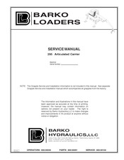 BARKO LOADERS 295 Service Manual