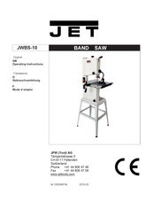 Jet JWBS-10 Operating Instructions Manual