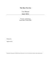 Hear Now THN1C User Manual