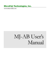 MicroFab Technologies MJ-AB-01 User Manual