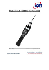 ion science PhoCheck+ 3000Ex User Manual