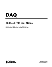 National Instruments DAQCard-700 User Manual