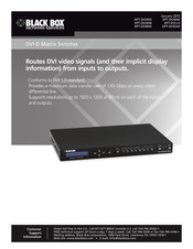Black Box XPT-DVI+4 Manual