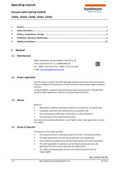 handtmann 12525 Operating Manual