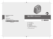 Bosch GLL 30 G Original Instructions Manual