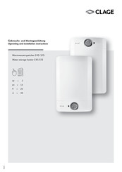 clage S 10-U Operating And Installation Instructions