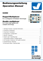 Viessmann 52292 Operation Manual