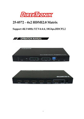 DirekTronik 25-0572 Operation Manual