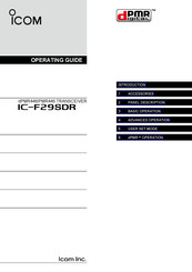 Icom IC-F29SDR Operating Manual