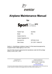 Evector SportStar RTC Maintenance Manual