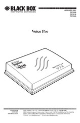 Black Box Voice Pro FX700A Manual