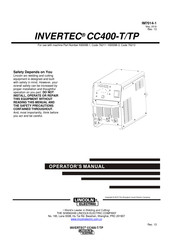 Lincoln Electric INVERTEC CC400-TP Operator's Manual