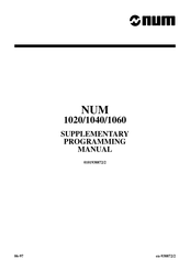 NUM 1020 Supplementary Programming Manual
