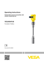 Vega VEGABAR 86 Operating Instructions Manual