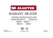 Maktek MR40 Installation, Usage And Maintenance Manual
