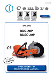 Cembre RDS-20P-SA Operation And Maintenance Manual