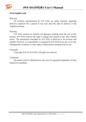 ICP DAS USA tWF-DA1PD2R1 User Manual