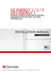 Genvex GE ENERGY 3 Installation Manual