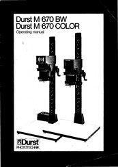 Durst M 670 COLOR Operating Manual