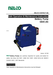 Nelco NBHP 18V Safe Operation & Maintenance Instruction