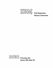 IBM 2030 Manual Of Instruction
