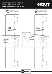 Mottura GOOUT 86G270 Installation, Use And Maintenance Instructions