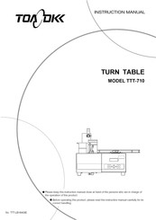 Toa TTT-710 Instruction Manual