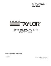 Taylor 349 Operator's Manual