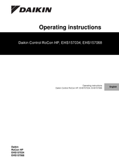 Daikin EHS157068 Operating Instructions Manual