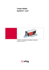 Afag HLF12-P Operating And Installation Instructions