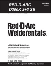 Lincoln Electric Red-D-Arc Welderentals D300K 3+3 SE Operator's Manual